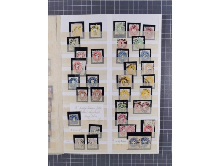 1850/64, small holding forerunners and first issues, including Mi. 1(4), 2(2), 4(3), 5(7) and 6(4)