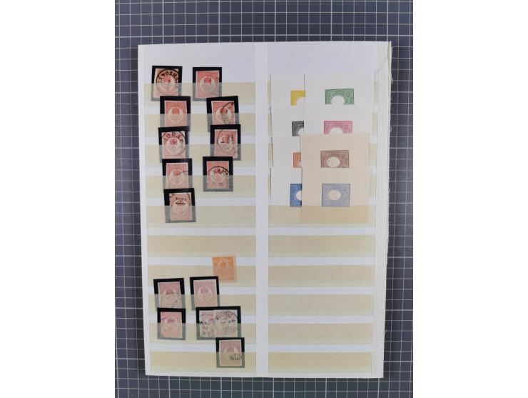 1850/64, small holding forerunners and first issues, including Mi. 1(4), 2(2), 4(3), 5(7) and 6(4)