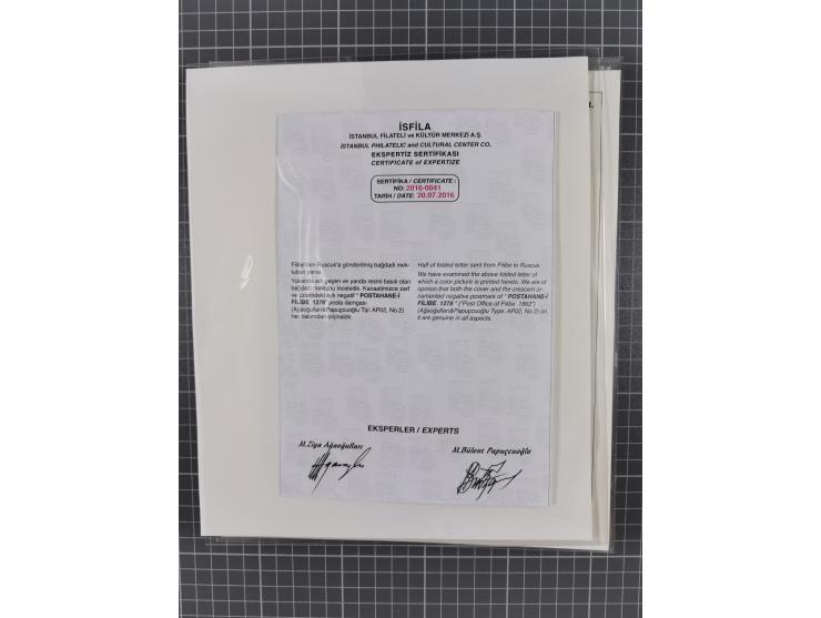 BULGARIA: 1845/76 (ca.), almost 120 covers, letters and postal forms with a variety of postal and official seal cancels, incl