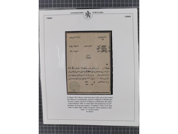 BULGARIA: 1845/76 (ca.), almost 120 covers, letters and postal forms with a variety of postal and official seal cancels, incl