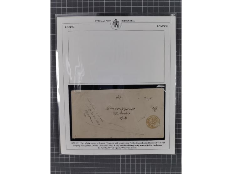 BULGARIA: 1845/76 (ca.), almost 120 covers, letters and postal forms with a variety of postal and official seal cancels, incl