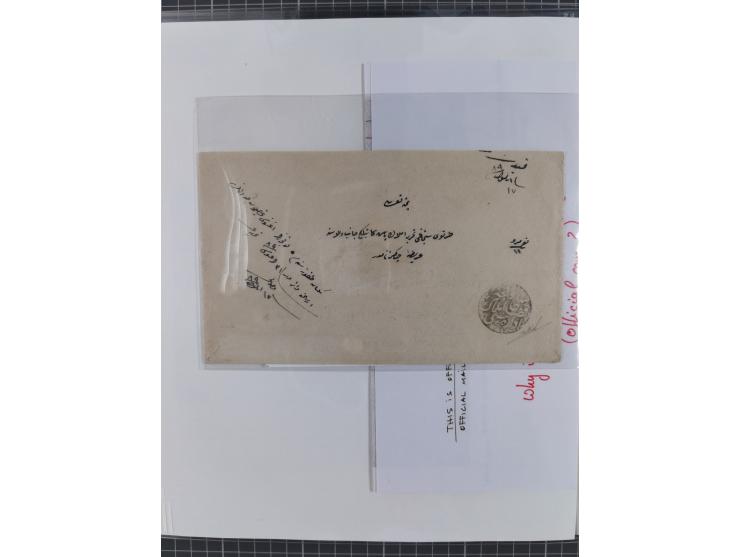 BULGARIA: 1845/76 (ca.), almost 120 covers, letters and postal forms with a variety of postal and official seal cancels, incl