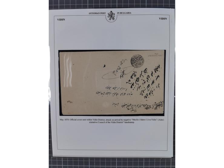 BULGARIA: 1845/76 (ca.), almost 120 covers, letters and postal forms with a variety of postal and official seal cancels, incl