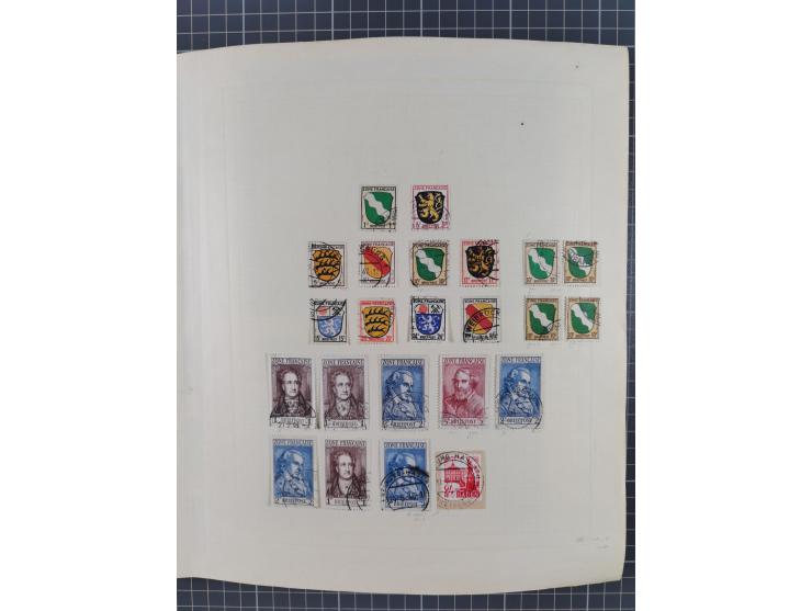 1945/49 (ca), postfrische/ungebrauchte und gestempelte Sammlung mit Belegen, Einheiten, Dubletten und weiteren Besonderheiten