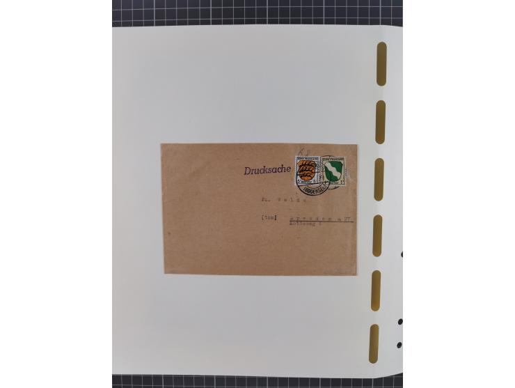 1945/49 (ca), postfrische/ungebrauchte und gestempelte Sammlung mit Belegen, Einheiten, Dubletten und weiteren Besonderheiten
