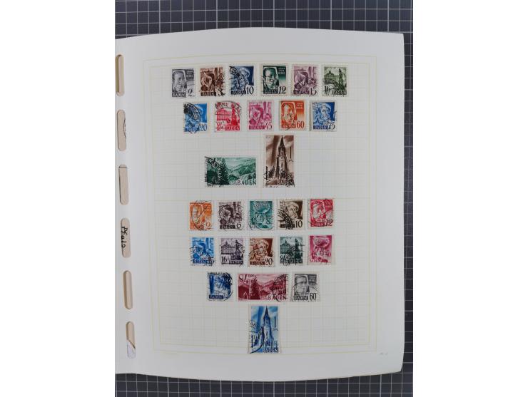 1945/49 (ca), postfrische/ungebrauchte und gestempelte Sammlung mit Belegen, Einheiten, Dubletten und weiteren Besonderheiten