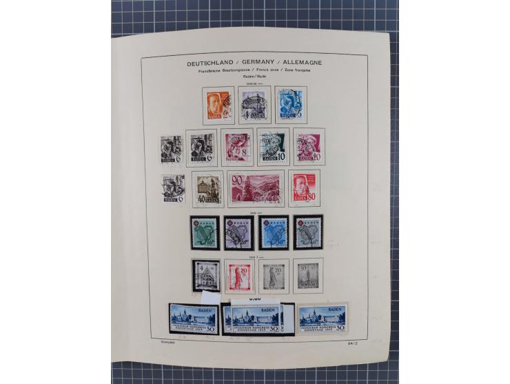 1945/49 (ca), postfrische/ungebrauchte und gestempelte Sammlung mit Belegen, Einheiten, Dubletten und weiteren Besonderheiten
