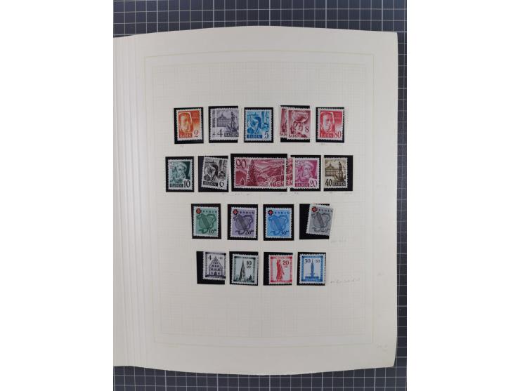 1945/49 (ca), postfrische/ungebrauchte und gestempelte Sammlung mit Belegen, Einheiten, Dubletten und weiteren Besonderheiten
