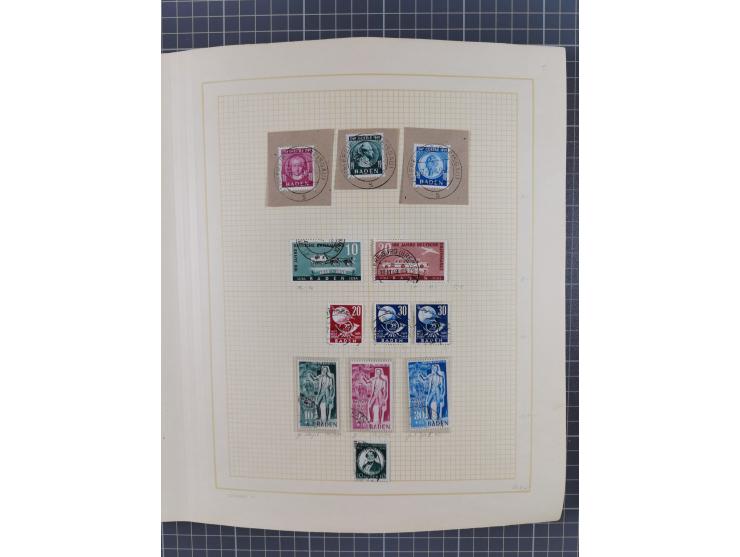 1945/49 (ca), postfrische/ungebrauchte und gestempelte Sammlung mit Belegen, Einheiten, Dubletten und weiteren Besonderheiten