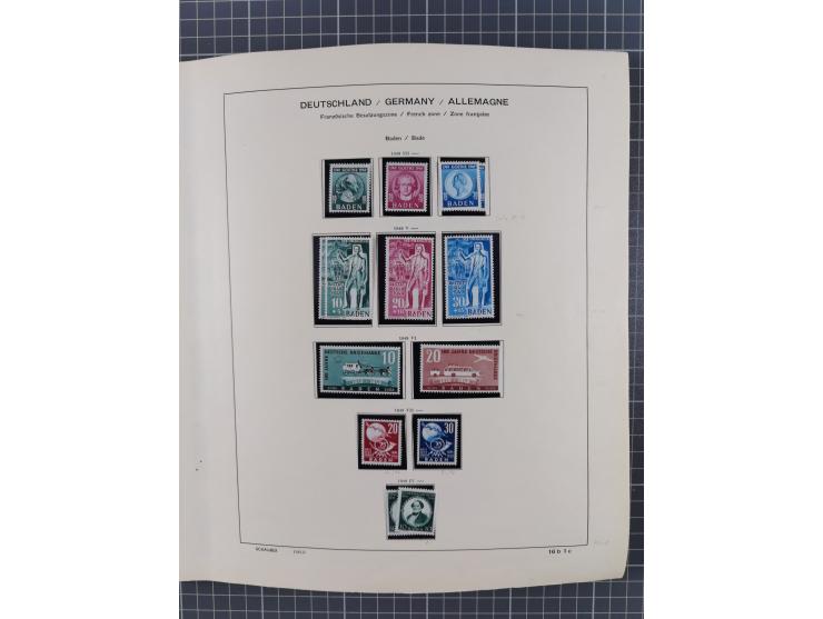 1945/49 (ca), postfrische/ungebrauchte und gestempelte Sammlung mit Belegen, Einheiten, Dubletten und weiteren Besonderheiten