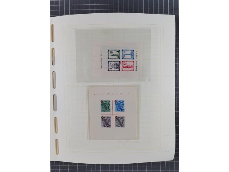 1945/49 (ca), postfrische/ungebrauchte und gestempelte Sammlung mit Belegen, Einheiten, Dubletten und weiteren Besonderheiten
