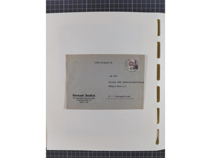 1945/49 (ca), postfrische/ungebrauchte und gestempelte Sammlung mit Belegen, Einheiten, Dubletten und weiteren Besonderheiten
