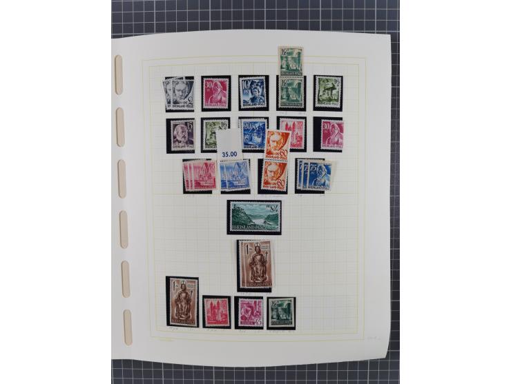 1945/49 (ca), postfrische/ungebrauchte und gestempelte Sammlung mit Belegen, Einheiten, Dubletten und weiteren Besonderheiten