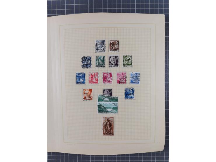 1945/49 (ca), postfrische/ungebrauchte und gestempelte Sammlung mit Belegen, Einheiten, Dubletten und weiteren Besonderheiten