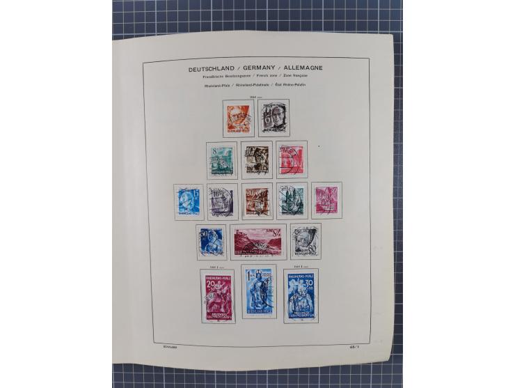 1945/49 (ca), postfrische/ungebrauchte und gestempelte Sammlung mit Belegen, Einheiten, Dubletten und weiteren Besonderheiten