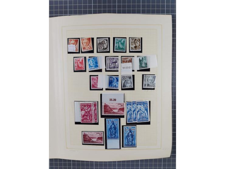 1945/49 (ca), postfrische/ungebrauchte und gestempelte Sammlung mit Belegen, Einheiten, Dubletten und weiteren Besonderheiten