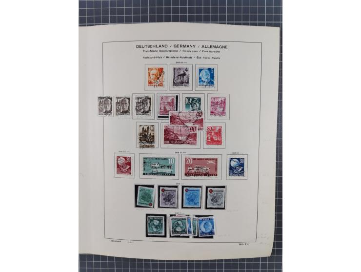 1945/49 (ca), postfrische/ungebrauchte und gestempelte Sammlung mit Belegen, Einheiten, Dubletten und weiteren Besonderheiten