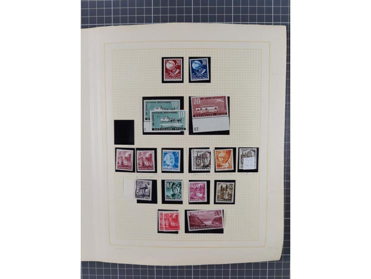 1945/49 (ca), postfrische/ungebrauchte und gestempelte Sammlung mit Belegen, Einheiten, Dubletten und weiteren Besonderheiten