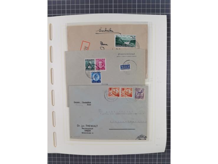 1945/49 (ca), postfrische/ungebrauchte und gestempelte Sammlung mit Belegen, Einheiten, Dubletten und weiteren Besonderheiten