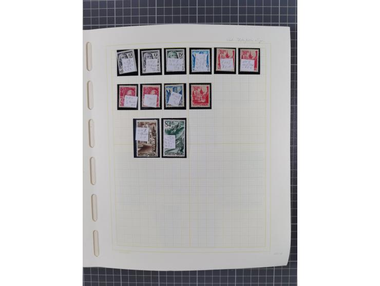 1945/49 (ca), postfrische/ungebrauchte und gestempelte Sammlung mit Belegen, Einheiten, Dubletten und weiteren Besonderheiten