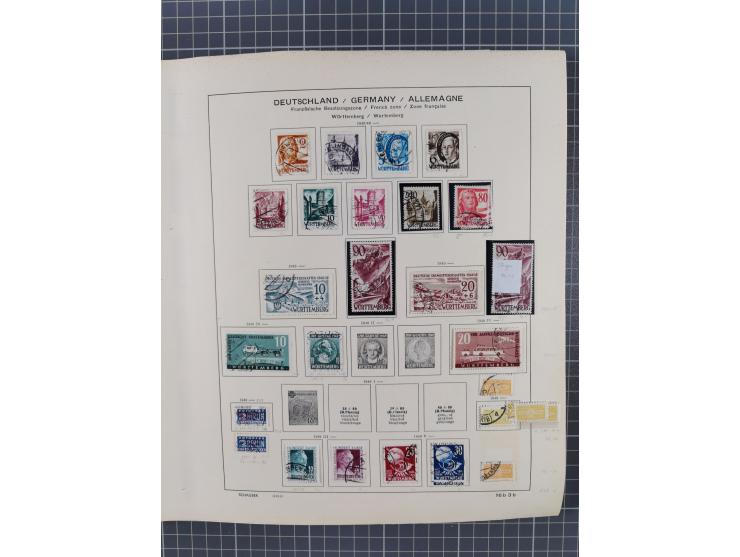 1945/49 (ca), postfrische/ungebrauchte und gestempelte Sammlung mit Belegen, Einheiten, Dubletten und weiteren Besonderheiten