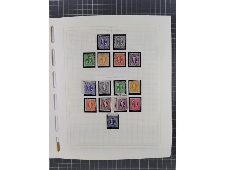 1945/49 (ca), postfrische/ungebrauchte und gestempelte Sammlung mit Belegen, Einheiten, Dubletten und weiteren Besonderheiten