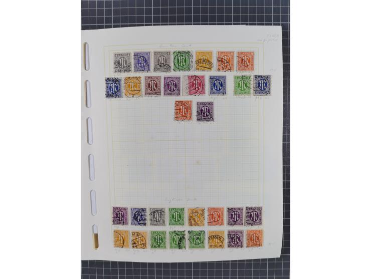 1945/49 (ca), postfrische/ungebrauchte und gestempelte Sammlung mit Belegen, Einheiten, Dubletten und weiteren Besonderheiten