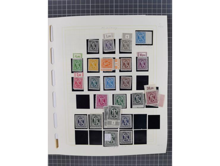 1945/49 (ca), postfrische/ungebrauchte und gestempelte Sammlung mit Belegen, Einheiten, Dubletten und weiteren Besonderheiten