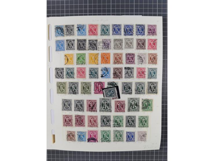 1945/49 (ca), postfrische/ungebrauchte und gestempelte Sammlung mit Belegen, Einheiten, Dubletten und weiteren Besonderheiten