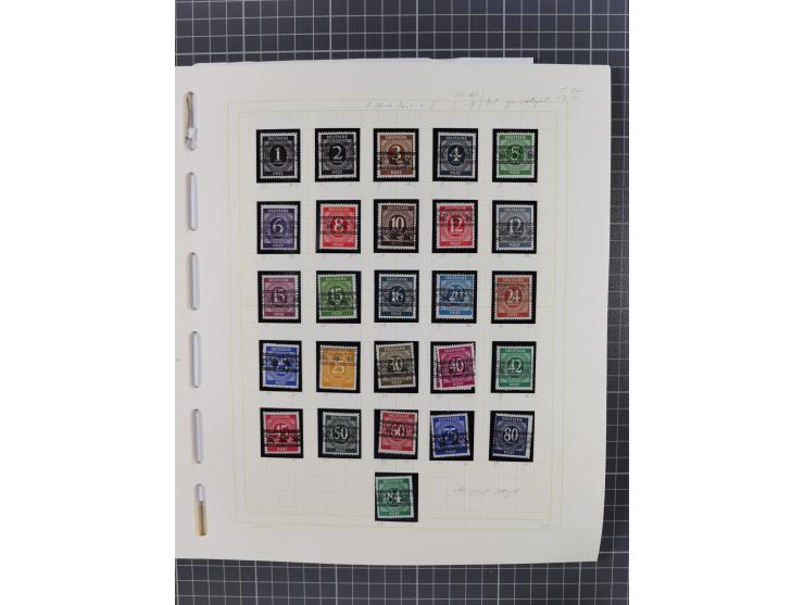 1945/49 (ca), postfrische/ungebrauchte und gestempelte Sammlung mit Belegen, Einheiten, Dubletten und weiteren Besonderheiten