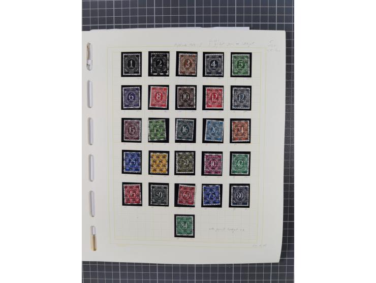1945/49 (ca), postfrische/ungebrauchte und gestempelte Sammlung mit Belegen, Einheiten, Dubletten und weiteren Besonderheiten