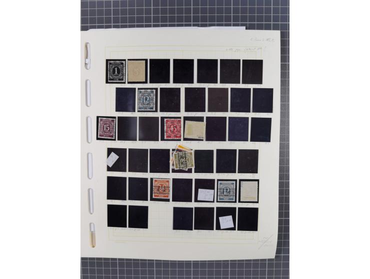 1945/49 (ca), postfrische/ungebrauchte und gestempelte Sammlung mit Belegen, Einheiten, Dubletten und weiteren Besonderheiten