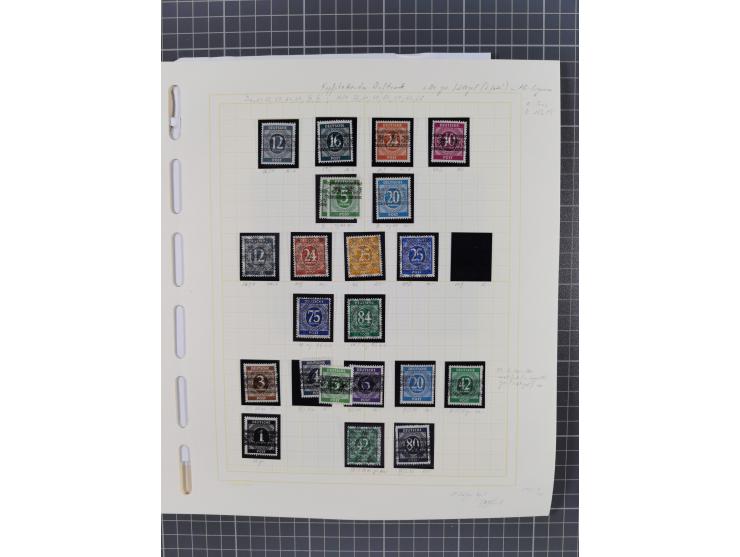 1945/49 (ca), postfrische/ungebrauchte und gestempelte Sammlung mit Belegen, Einheiten, Dubletten und weiteren Besonderheiten