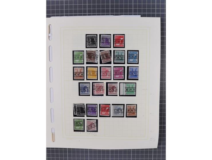 1945/49 (ca), postfrische/ungebrauchte und gestempelte Sammlung mit Belegen, Einheiten, Dubletten und weiteren Besonderheiten