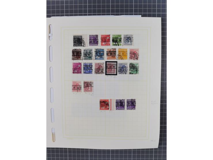 1945/49 (ca), postfrische/ungebrauchte und gestempelte Sammlung mit Belegen, Einheiten, Dubletten und weiteren Besonderheiten