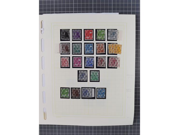 1945/49 (ca), postfrische/ungebrauchte und gestempelte Sammlung mit Belegen, Einheiten, Dubletten und weiteren Besonderheiten