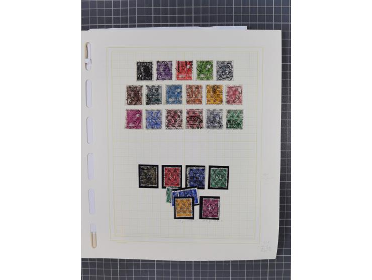 1945/49 (ca), postfrische/ungebrauchte und gestempelte Sammlung mit Belegen, Einheiten, Dubletten und weiteren Besonderheiten