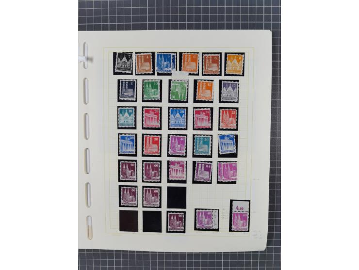 1945/49 (ca), postfrische/ungebrauchte und gestempelte Sammlung mit Belegen, Einheiten, Dubletten und weiteren Besonderheiten