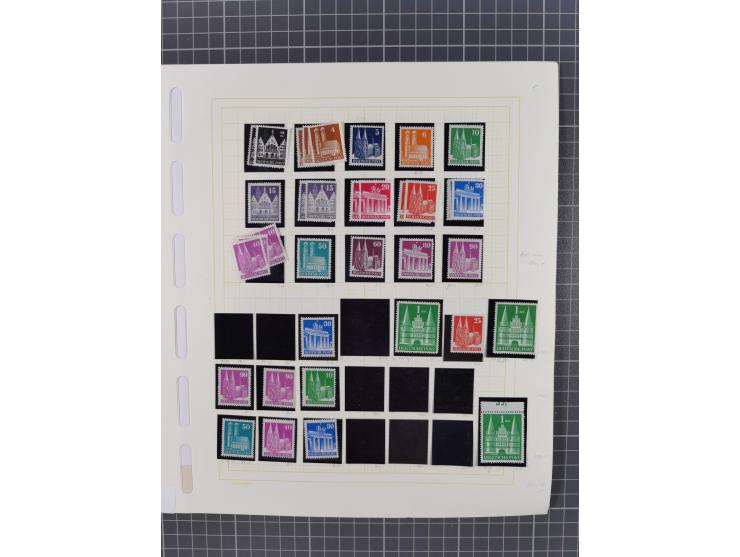 1945/49 (ca), postfrische/ungebrauchte und gestempelte Sammlung mit Belegen, Einheiten, Dubletten und weiteren Besonderheiten