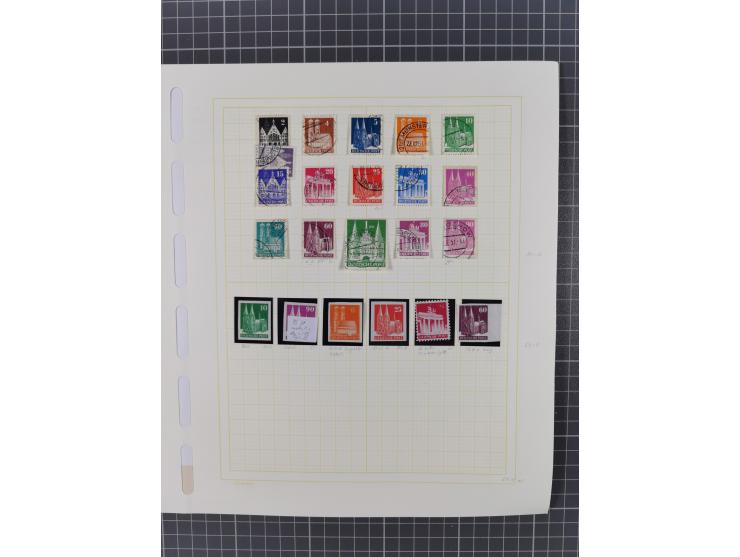 1945/49 (ca), postfrische/ungebrauchte und gestempelte Sammlung mit Belegen, Einheiten, Dubletten und weiteren Besonderheiten