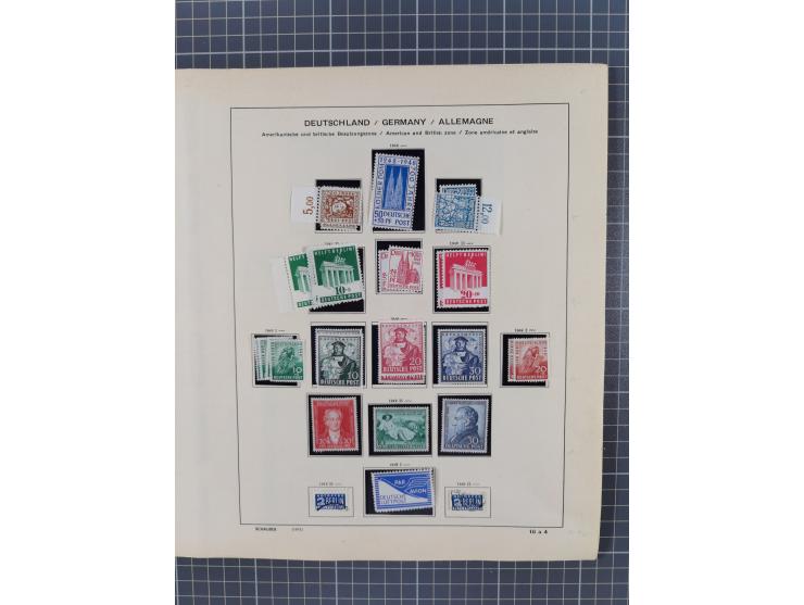 1945/49 (ca), postfrische/ungebrauchte und gestempelte Sammlung mit Belegen, Einheiten, Dubletten und weiteren Besonderheiten