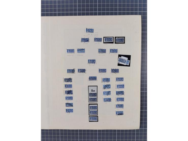 1945/49 (ca), postfrische/ungebrauchte und gestempelte Sammlung mit Belegen, Einheiten, Dubletten und weiteren Besonderheiten