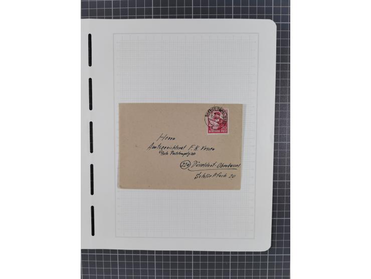 1945/49 (ca), postfrische/ungebrauchte und gestempelte Sammlung mit Belegen, Einheiten, Dubletten und weiteren Besonderheiten