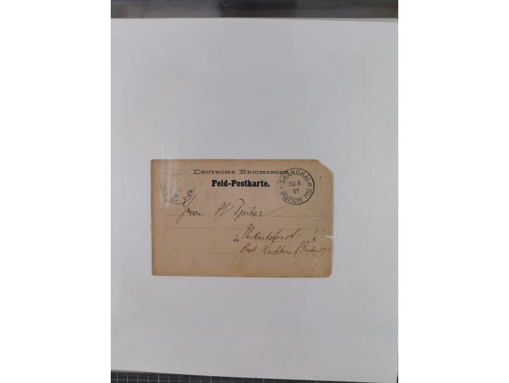 1900/05 (ca.), umfangreiche Sammlung “Feldpost” mit ca. 90 Briefen und Karten sowie schönen Briefstücken und wenigen losen Ma