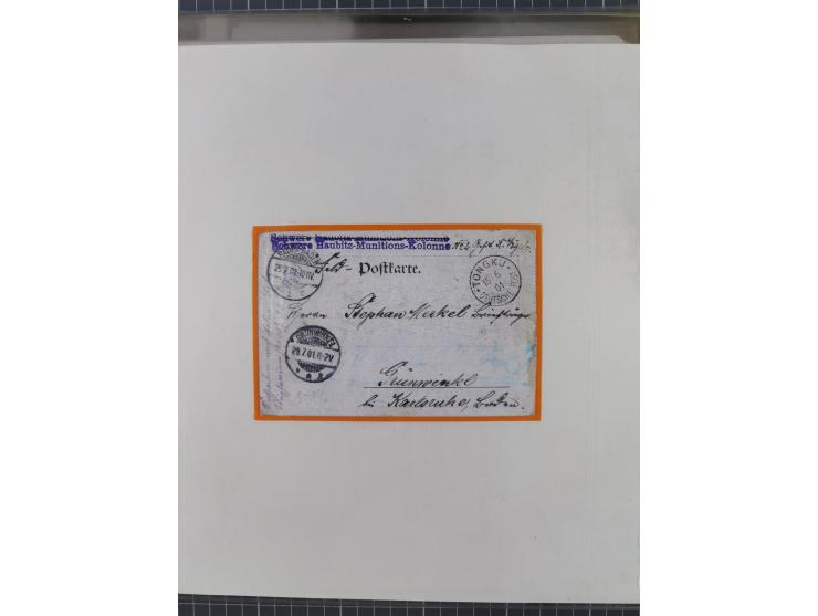 1900/05 (ca.), umfangreiche Sammlung “Feldpost” mit ca. 90 Briefen und Karten sowie schönen Briefstücken und wenigen losen Ma