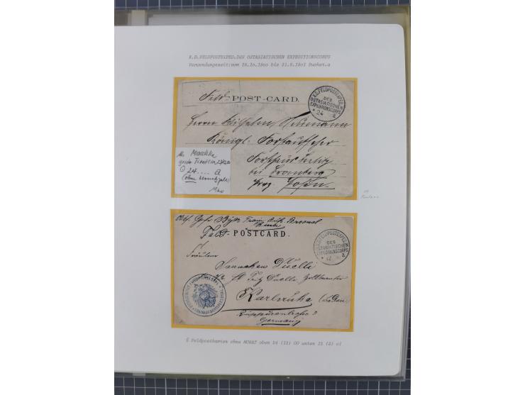 1900/05 (ca.), umfangreiche Sammlung “Feldpost” mit ca. 90 Briefen und Karten sowie schönen Briefstücken und wenigen losen Ma