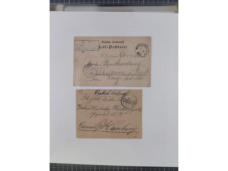 1900/05 (ca.), umfangreiche Sammlung “Feldpost” mit ca. 90 Briefen und Karten sowie schönen Briefstücken und wenigen losen Ma