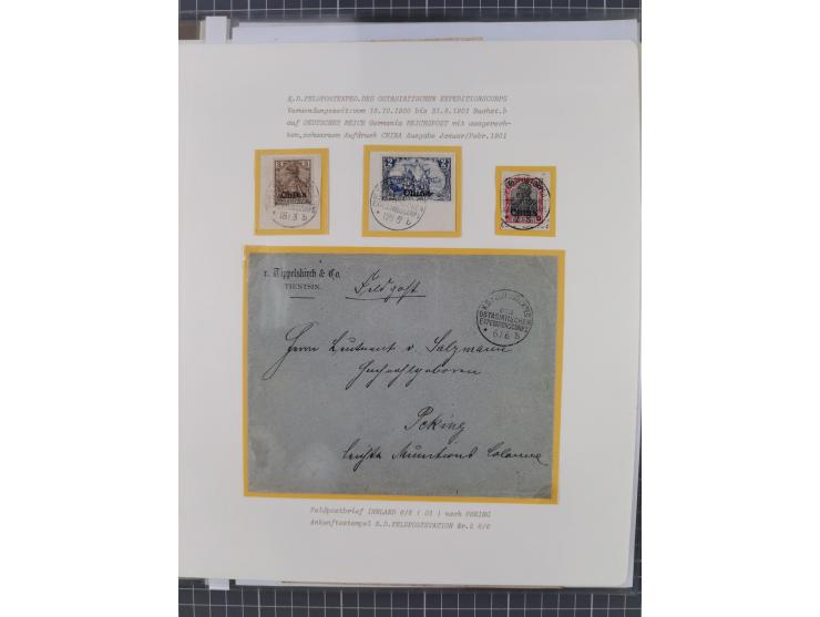 1900/05 (ca.), umfangreiche Sammlung “Feldpost” mit ca. 90 Briefen und Karten sowie schönen Briefstücken und wenigen losen Ma