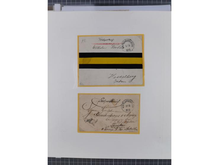 1900/05 (ca.), umfangreiche Sammlung “Feldpost” mit ca. 90 Briefen und Karten sowie schönen Briefstücken und wenigen losen Ma