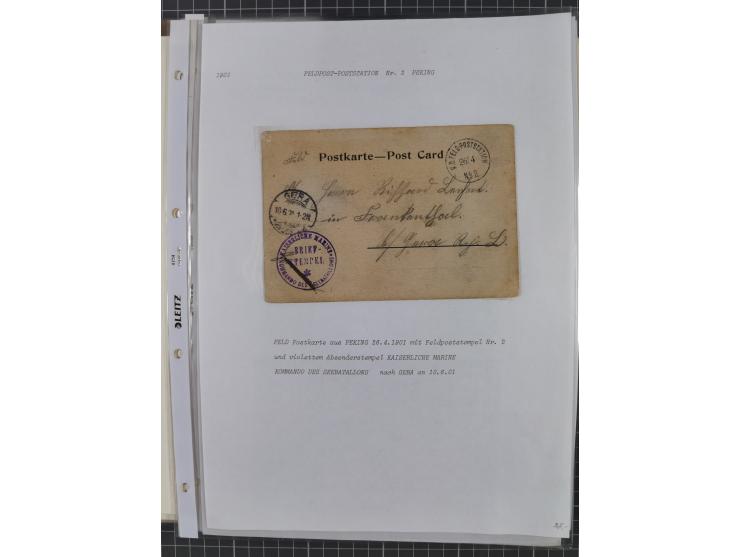 1900/05 (ca.), umfangreiche Sammlung “Feldpost” mit ca. 90 Briefen und Karten sowie schönen Briefstücken und wenigen losen Ma
